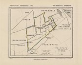 Historische kaart, plattegrond van gemeente Midwoud in Noord Holland uit 1867 door Kuyper van Kaartcadeau.com