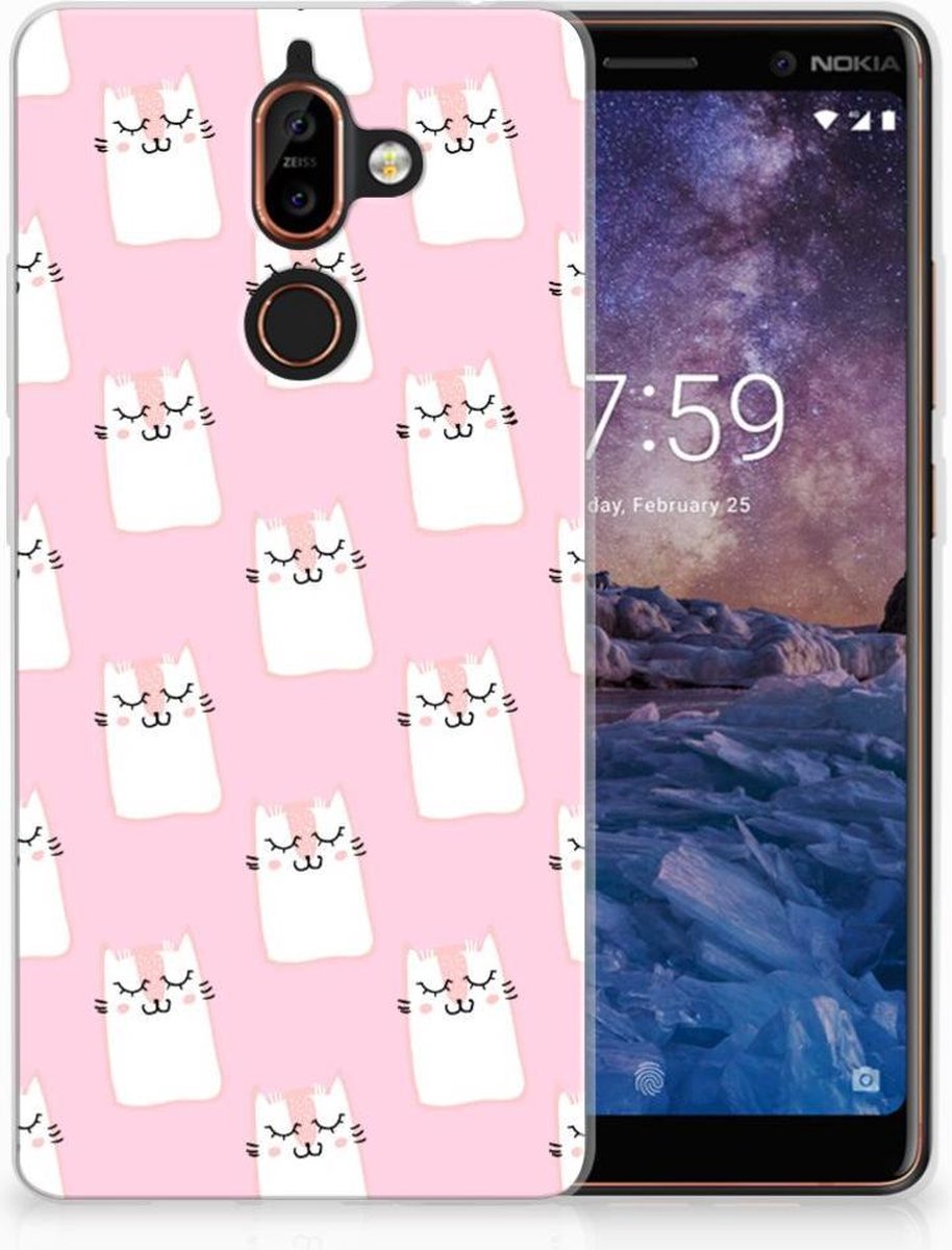 Nokia 7 Plus TPU Hoesje Sleeping Cats