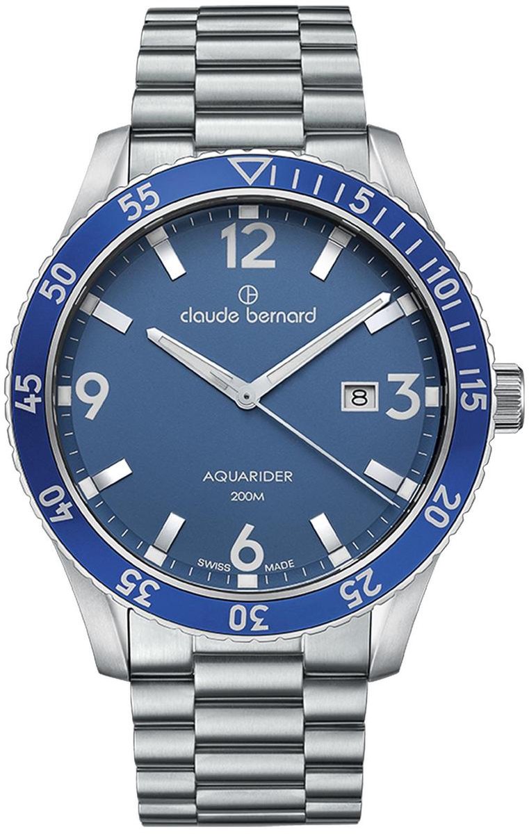 Claude bernard aquarider 53008 3MBU BUIN Mannen Quartz horloge