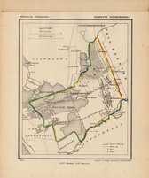 Historische kaart, plattegrond van gemeente Wanneperveen in Overijssel uit 1867 door Kuyper van Kaartcadeau.com