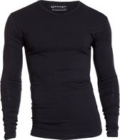 Garage 204 - T-shirt l/sl bodyfit V-neck black M 95%cotton/5% elastan