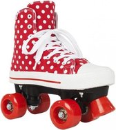 Rookie Rolschaatsen Stippen - kinderen - maat 34 - rood/wit