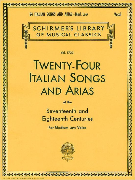 Twenty-Four Italian Songs and Arias of the 17th and 18th Century