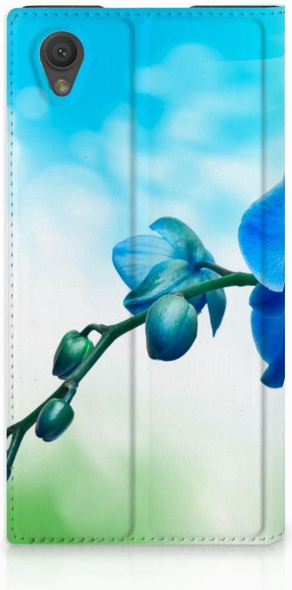Sony Xperia L1 Smart Cover Orchidee Blauw - Cadeau voor je Moeder