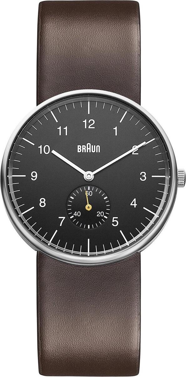 Braun classic gent small second BN0024BKBRG Man Quartz horloge