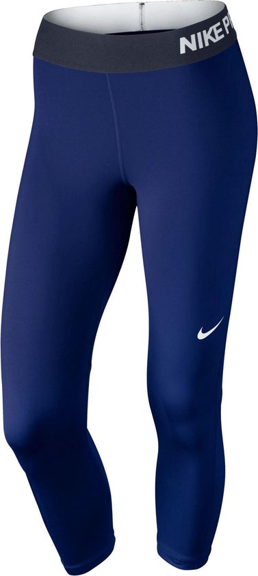 Nike Pro Cool Capri Hardloopbroek - Maat M - Vrouwen - blauw | bol.com