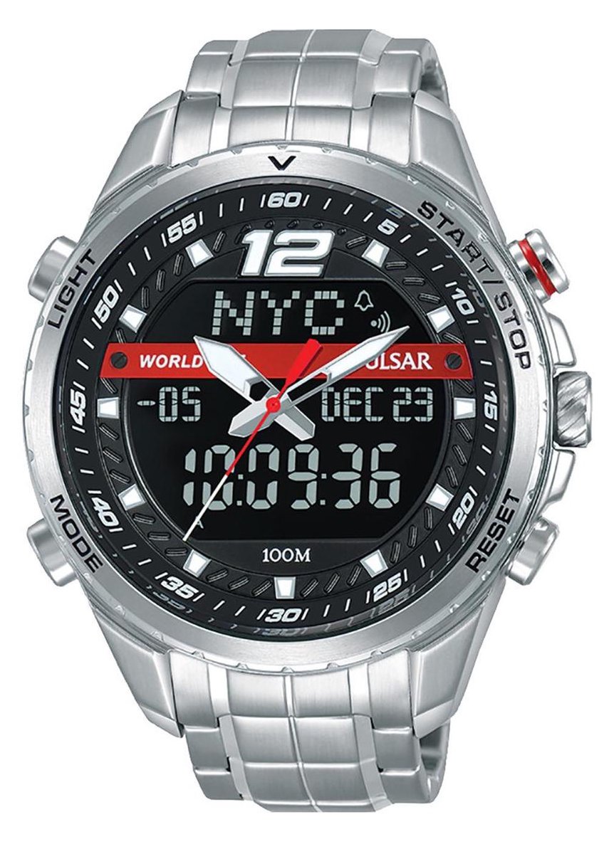 Pulsar accelerator PZ4025X1 Mannen Quartz horloge bol