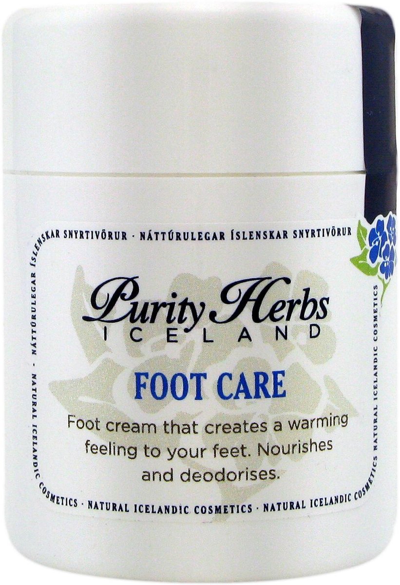 Purity Herbs - 100% Natuurlijke voetcrème met IJslandse kruiden voor gezonde en ontspannen voeten - pomppotje 50ml