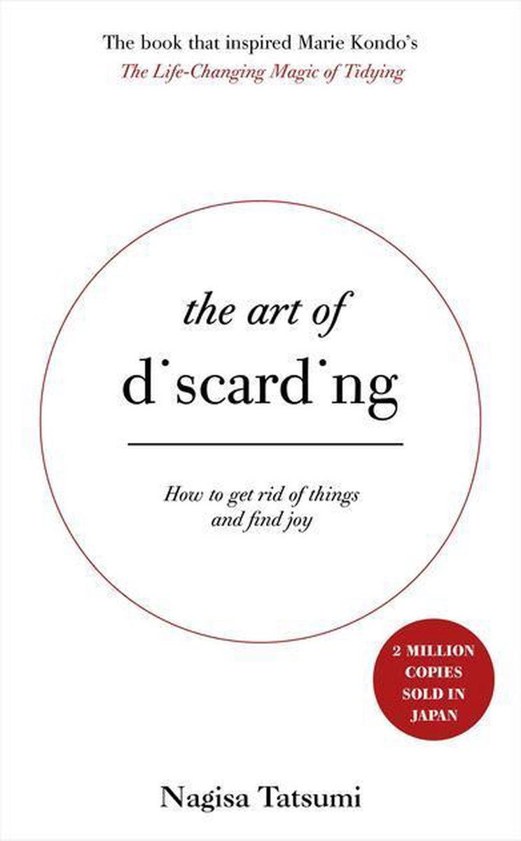 The cover of the book, 'The Art of Discarding.'