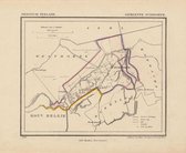 Historische kaart, plattegrond van gemeente Zuiddorpe in Zeeland uit 1867 door Kuyper van Kaartcadeau.com