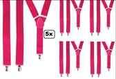 5x Bretel rose/pink