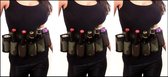 3x Riem gordel dranken camouflage print - Thema feest festival carnaval party fun