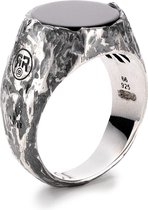 Rebel&Rose - Ring Round Vintage Onyx M (63) - 925 Silver