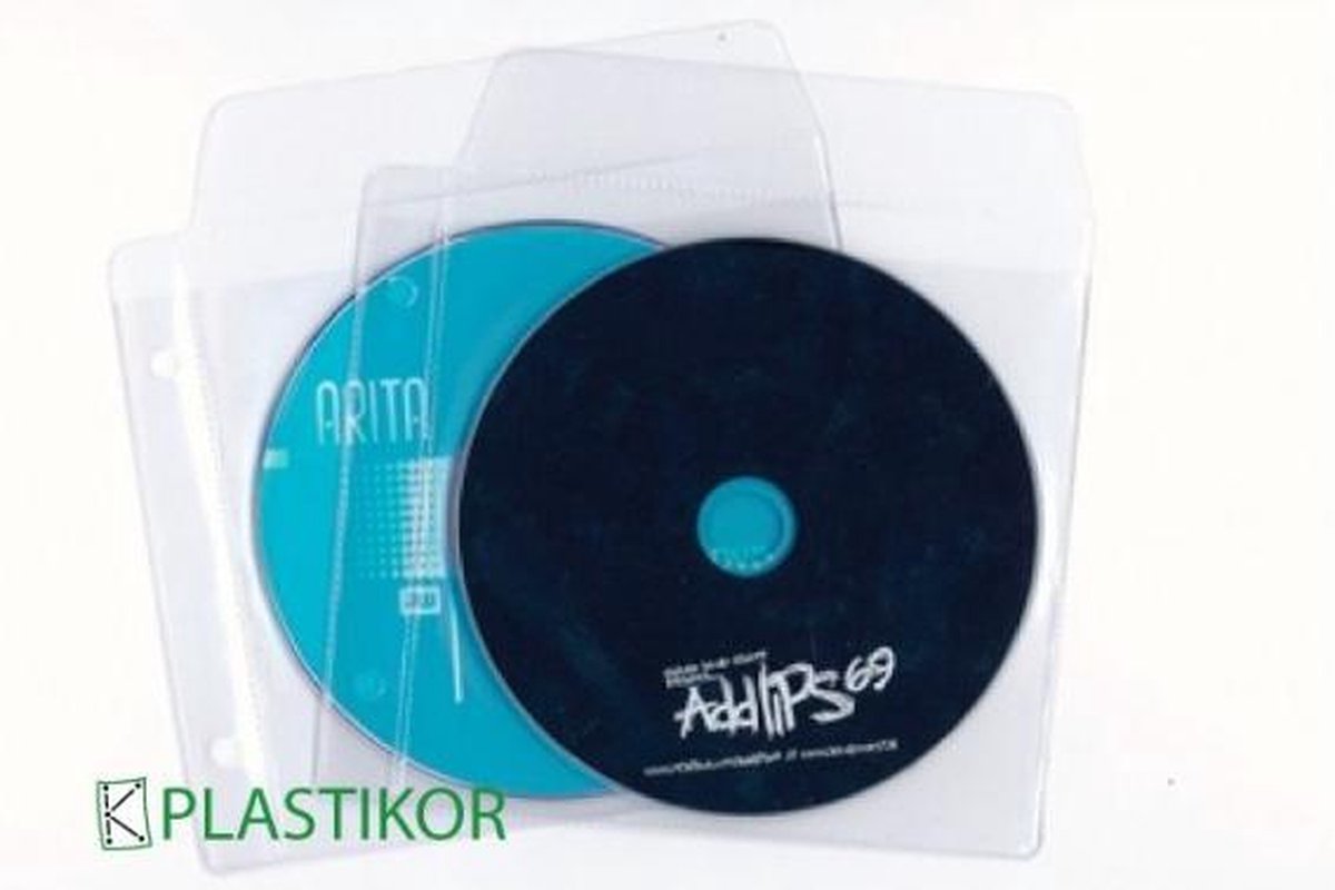 Plastikor CD-etuis 2 gaats met klep voor 1 CD - 25 Stuks