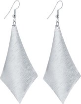 Fako Bijoux® - Oorbellen - Aluminium - Vlieger - Zilverkleurig