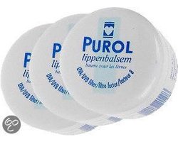 Purol - Lippenbalsem - potje- 3 stuks - Voordeelverpakking