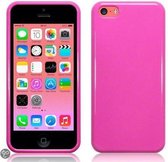Apple iPhone 5C Gel Silicone Case Hoesje met achterkant Roze Pink