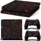 PS4 Console Skin Galaxy Black | + 2 Controller Stickers voor PlayStation 4