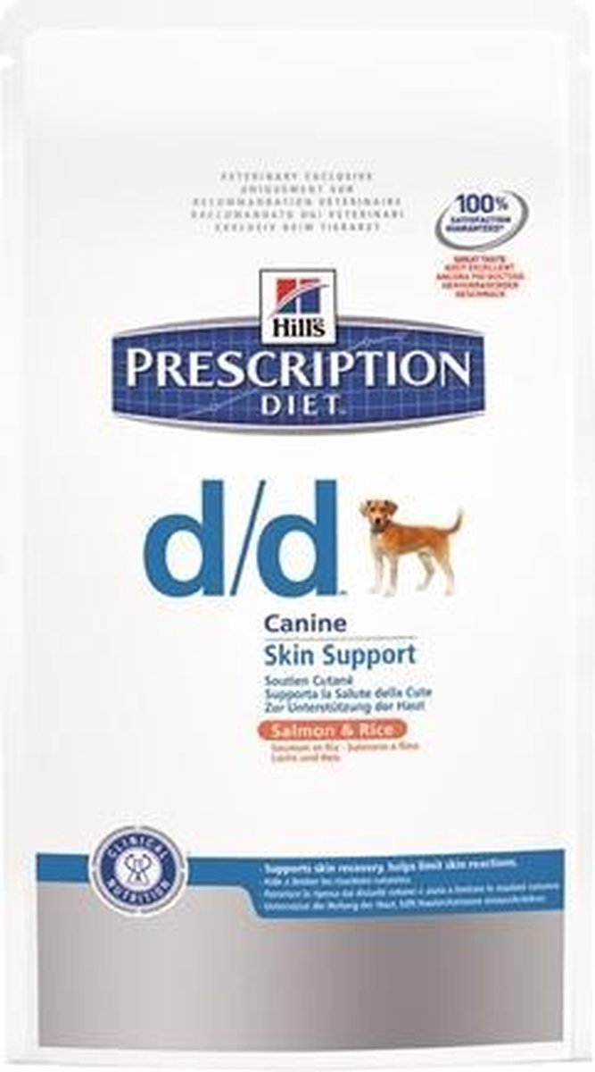 binnenkomst personeelszaken Bounty Hill's Prescription Diet Canine D/D Skin Support - Zalm & Rijst -  Hondenvoer - 2 kg | bol.com