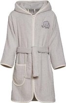 Grijze badjas/ochtendjas olifant borduursel voor kinderen - Playshoes kinder badstof badjas 122/128 (7-8 jr)