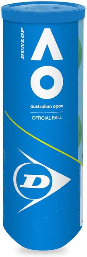Dunlop - Australian Open Tennisballen - geel - 3 stuks