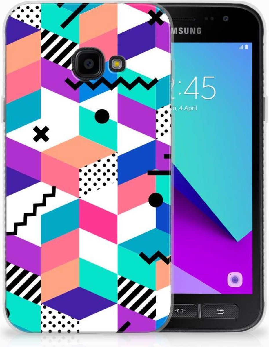 Samsung Galaxy Xcover 4 | Xcover 4s TPU Hoesje Blokken Kleurrijk