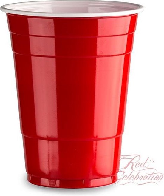 50 Red Cups original - American Party Cups | Red Celebration - Merkloos