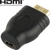 Gold Plated Mini HDMI Male naar Micro HDMI Female Adapter(zwart)