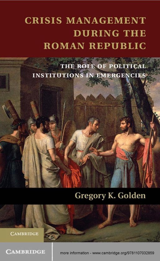 Crisis Management during the Roman Republic - cover