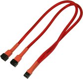 Nanoxia 900300002 tussenstuk voor kabels 2 x 3-pin molex 3-pin molex Rood