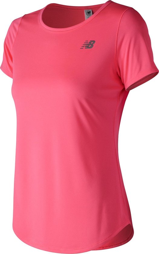 New Balance Accelerate Shortsleeve V2 Sportshirt Dames - Pink - Maat L |  bol.com
