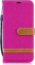 Samsung Galaxy A10 Hoesje - Denim Book Case - Roze