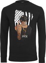 Mister tee i dont give a fk crewneck in kleur  zwart  in maat S
