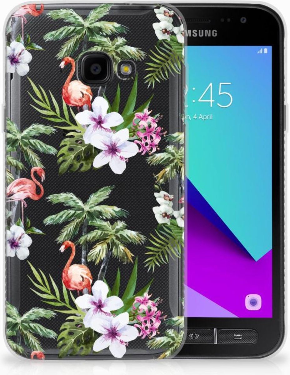 Samsung Galaxy Xcover 4 | Xcover 4s TPU Hoesje Flamingo Palms