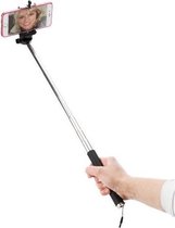 Zilveren fotostick/selfiestick voor smartphones - Uitschuifbaar tot 116 cm - selfies maken