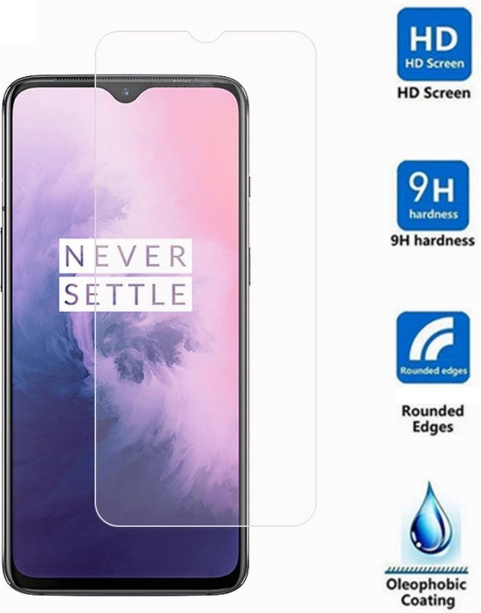 9H Tempered Glass - Geschikt voor OnePlus 7 Screen Protector - Transparant