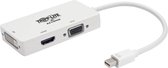 Tripp Lite P137-06N-HDVW video kabel adapter 0,15 m Mini DisplayPort DVI-D + VGA (D-Sub) + HDMI Wit