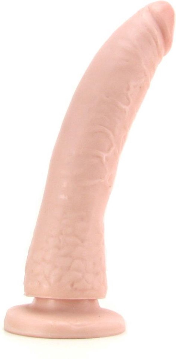 Dildo Fantasy Pleasure 'being fetish', Dildo met zuignap. beige, 21 cm lang.
