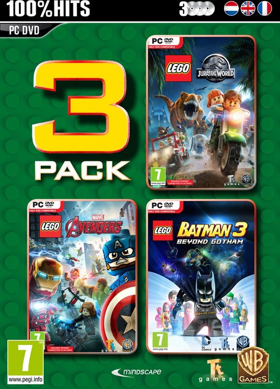 LEGO Box: Jurassic World, Marvel Avengers en Batman 3