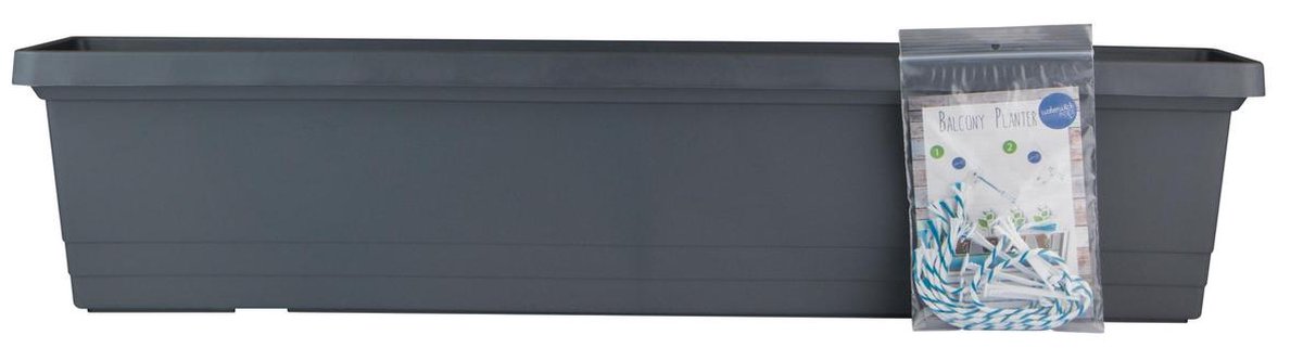 WaterWick Balkonbak Antraciet zonder balkon haken (776x164x173MM LxBXH)