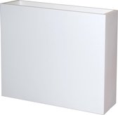 Euro3plast hoge afscheidingsbak h70cm l80cm b25cm wit