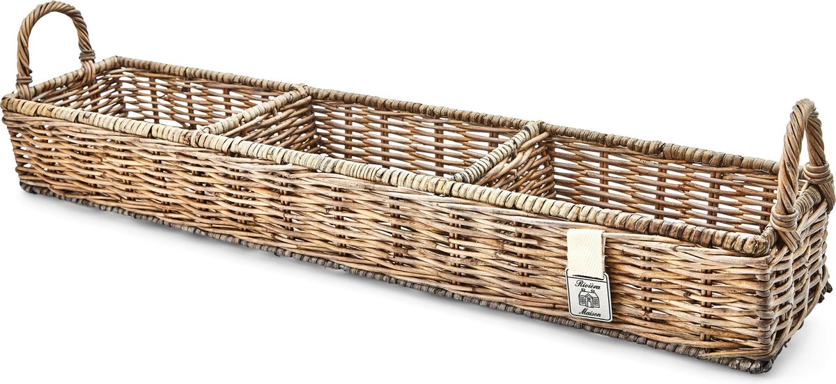 Riviera Opbergmanden - Rustic Rectangular Basket - Bruin bol.com