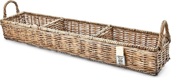 Voortdurende pot Pluche pop Riviera Maison Opbergmanden - Rustic Rattan Rectangular Basket - Bruin |  bol.com