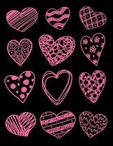 Doodle Hearts Sheet Music Notebook