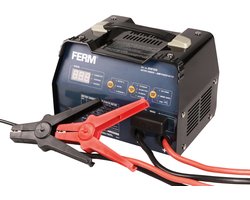 FERM - BCM1020 - Acculader - Jumpstarter - Inclusief - Impuls druppellading - Starthulp - 6V - 12V - Vermogen - 230V - Opladen - Snel - Normaal - LCD - Scherm - Indicator - Automatische - Beveiliging - Accu - 8 - 180 - Ah - Inclusief - Accuklemkabels