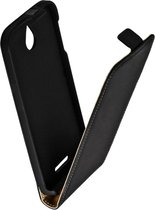 LELYCASE Premium Lederen Flip Case HTC Desire 510 Flipcover Hoesje Zwart