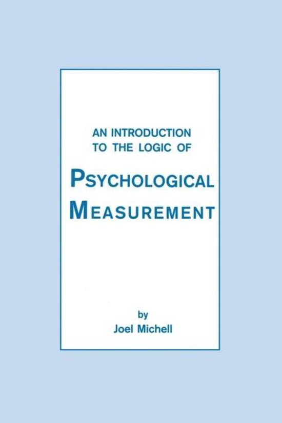 An Introduction to the Logic of Psychological Measurement - cover