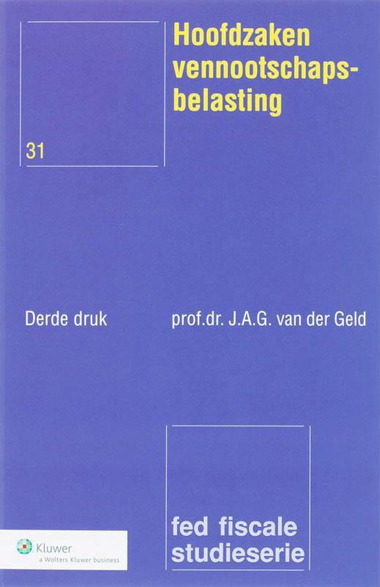 Hoofdzaken vennootschapsbelasting - cover