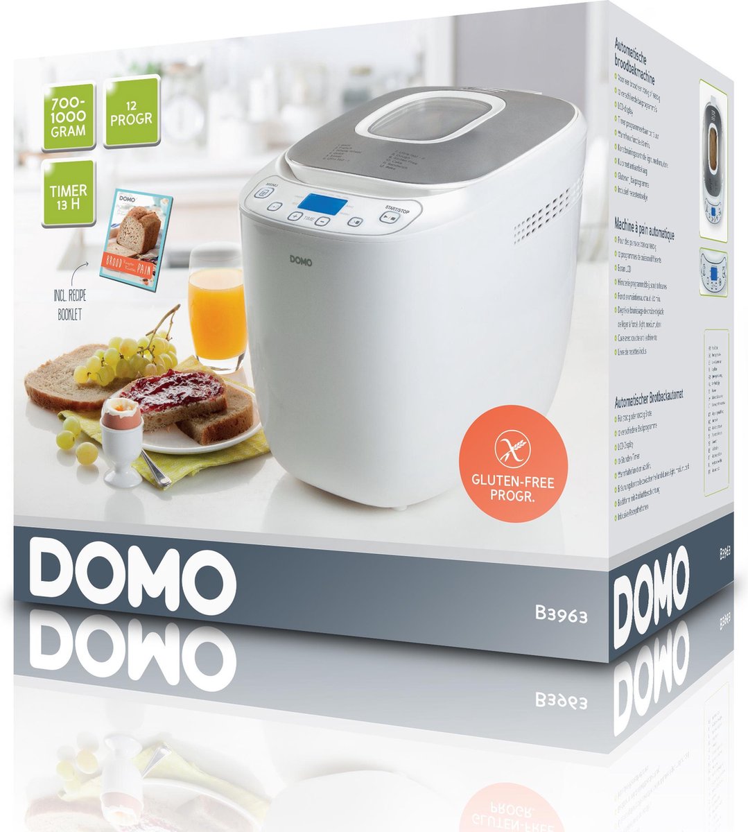 Domo B3963 machine à pain Gris, Blanc | bol.com