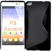 Huawei Ascend P8 Silicone Case s-style hoesje Zwart